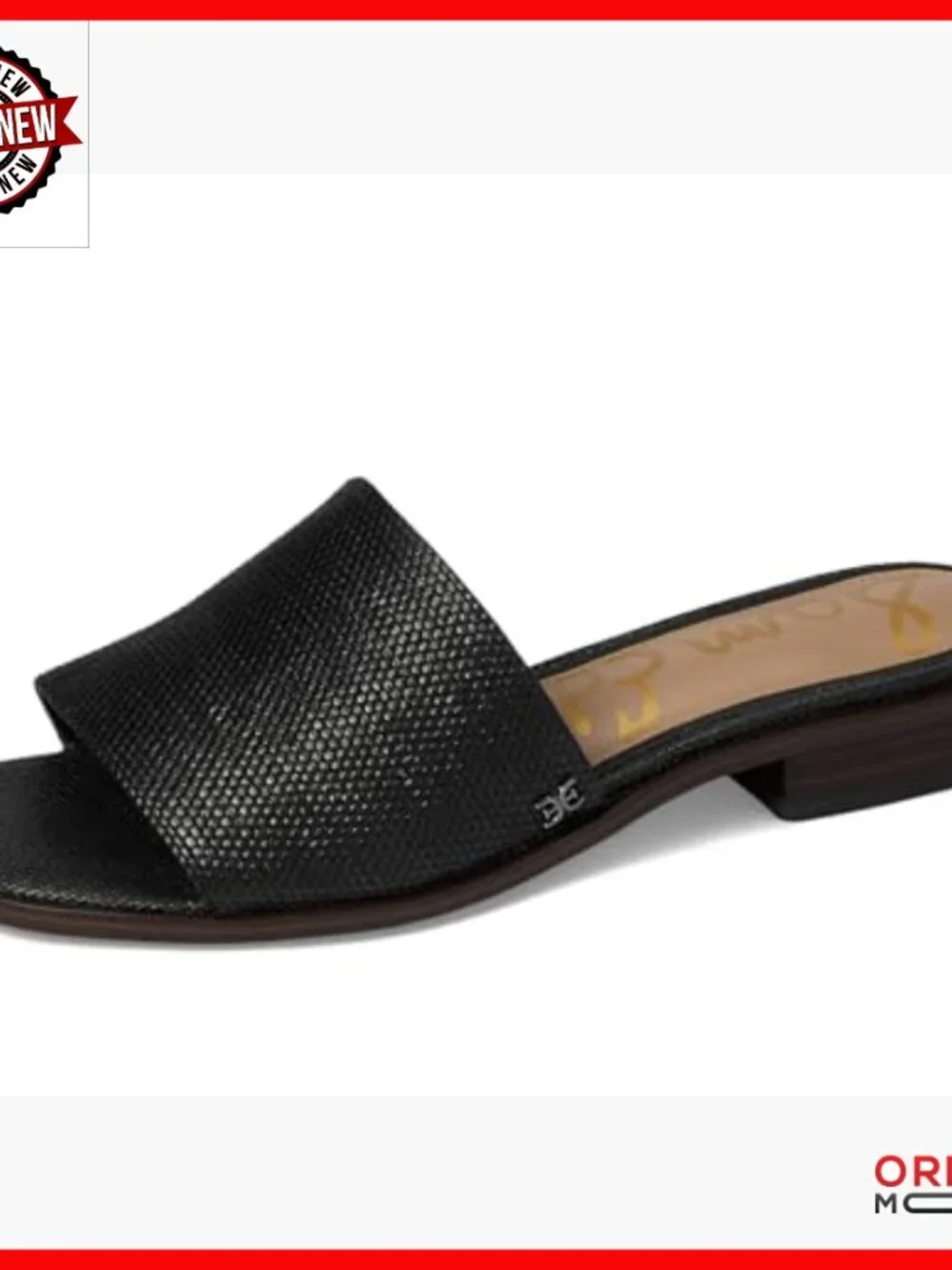 Textured Wedge Sandals with Block Heel, Wide Straps, Slip-On